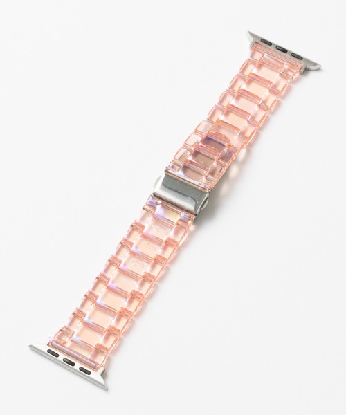 emonique(エモニーク)の「スマートウォッチバンド付きケース Apple Watch バンド【40/41/44/45/49mm対応】(デジタル腕時計・レディース・ピンク/ホワイト/クリア・40/44/49)」の6枚目の写真