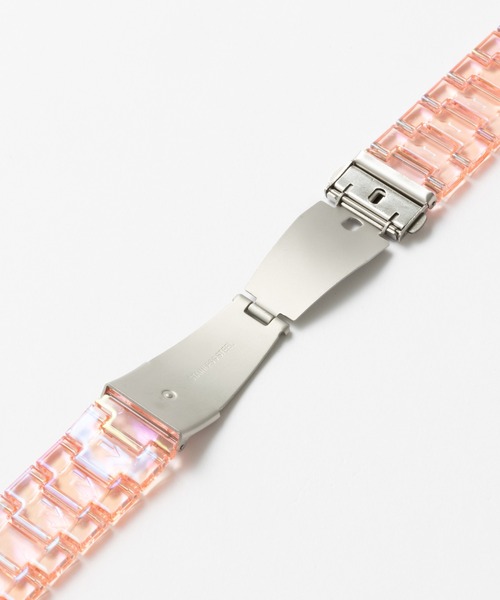 emonique(エモニーク)の「スマートウォッチバンド付きケース Apple Watch バンド【40/41/44/45/49mm対応】(デジタル腕時計・レディース・ピンク/ホワイト/クリア・40/44/49)」の7枚目の写真