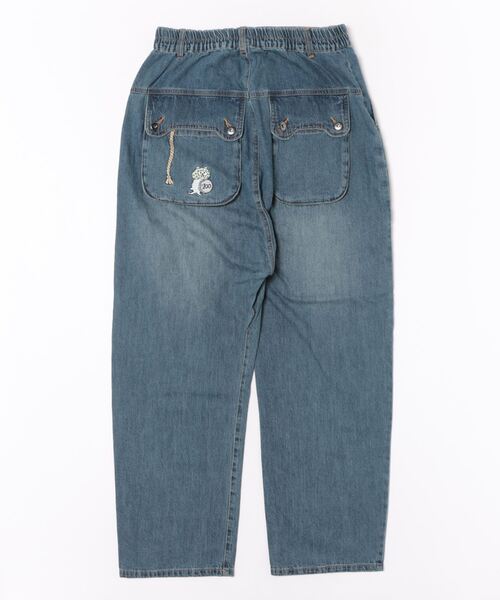 ScoLar Parity（スカラーパリティ）の「343106：どろぼうクマの刺繍デニムorツイルパンツ（デニムパンツ・メンズ・ブルー/ブラック・M）」の3枚目の写真