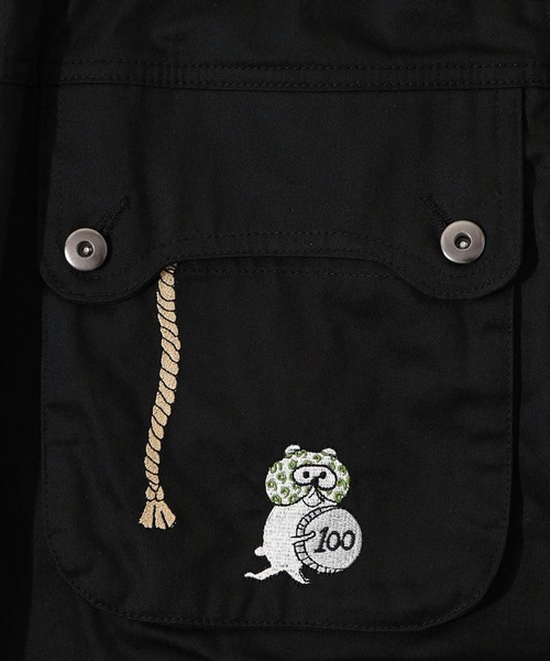 ScoLar Parity（スカラーパリティ）の「343106：どろぼうクマの刺繍デニムorツイルパンツ（デニムパンツ・メンズ・ブルー/ブラック・M）」の22枚目の写真