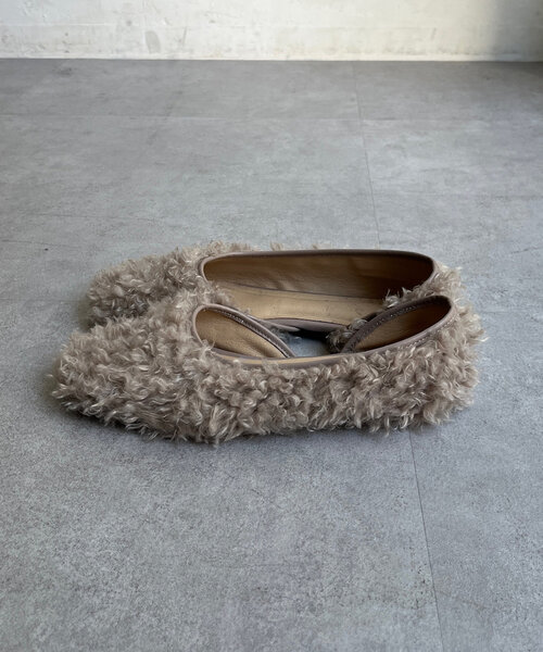 DouDou（ドゥドゥ）の「サイドオープンボアパンプス（バレエシューズ・レディース・ベージュ/ブラック・SMALL/LARGE/MEDIUM）」の12枚目の写真