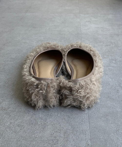 DouDou（ドゥドゥ）の「サイドオープンボアパンプス（バレエシューズ・レディース・ベージュ/ブラック・SMALL/LARGE/MEDIUM）」の13枚目の写真