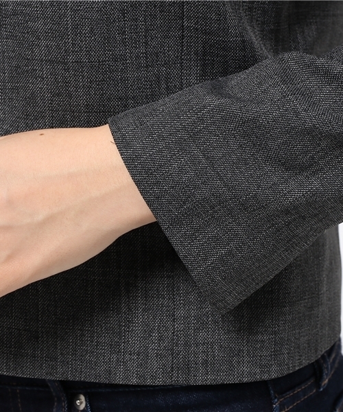 Sheta（シータ）の「ノーカラージャケット（その他アウター・レディース・グレー/ブラウン・FREE）」の7枚目の写真