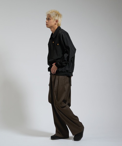 kutir（クティール）の「2wayサスペンダーワイドスラックス（スラックス・メンズ・ブラウン/チャコールグレー/ブラック・SMALL/MEDIUM/LARGE）」の5枚目の写真