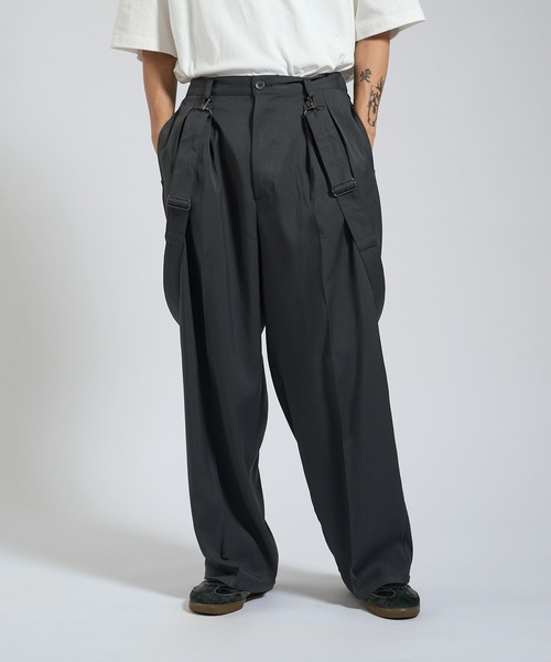 kutir（クティール）の「2wayサスペンダーワイドスラックス（スラックス・メンズ・ブラウン/チャコールグレー/ブラック・SMALL/MEDIUM/LARGE）」の13枚目の写真