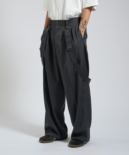 kutir（クティール）の「2wayサスペンダーワイドスラックス（スラックス・メンズ・ブラウン/チャコールグレー/ブラック・SMALL/MEDIUM/LARGE）」の14枚目の写真