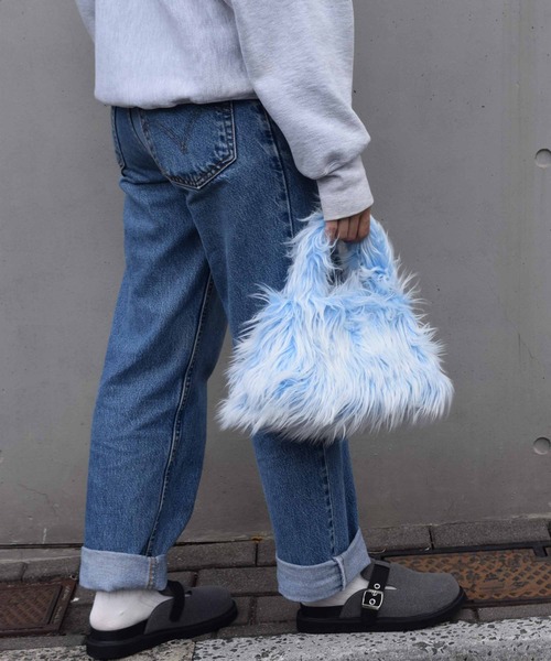 WEGO（ウィゴー）の「WEGO/長毛ファーハンドバッグ（ハンドバッグ・レディース・ブルー/オレンジ/ピンク/ダークブラウン・FREE）」の17枚目の写真