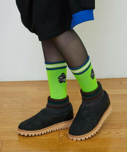 FRAPBOIS（フラボア）の「ケイコウパイルソックス（ソックス/靴下・レディース・イエロー/オレンジ/ライム・FREE）」の15枚目の写真