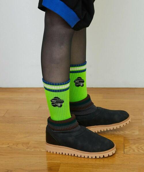 FRAPBOIS（フラボア）の「ケイコウパイルソックス（ソックス/靴下・レディース・イエロー/オレンジ/ライム・FREE）」の19枚目の写真