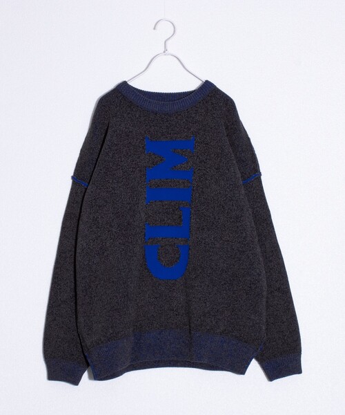 Franklin Climbing(フランクリンクライミング)の「【Franklin Climbing】CLIMロゴ クルーネック ニット ワンポイントロゴ(ニット/セーター・メンズ・オフホワイト/ネイビー/チャコールグレー・M/L)」の5枚目の写真
