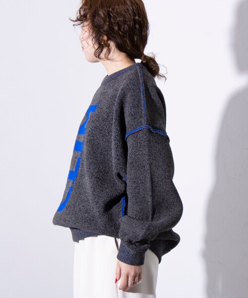 Franklin Climbing(フランクリンクライミング)の「【Franklin Climbing】CLIMロゴ クルーネック ニット ワンポイントロゴ(ニット/セーター・メンズ・オフホワイト/ネイビー/チャコールグレー・M/L)」の15枚目の写真