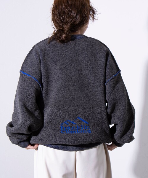 Franklin Climbing(フランクリンクライミング)の「【Franklin Climbing】CLIMロゴ クルーネック ニット ワンポイントロゴ(ニット/セーター・メンズ・オフホワイト/ネイビー/チャコールグレー・M/L)」の16枚目の写真