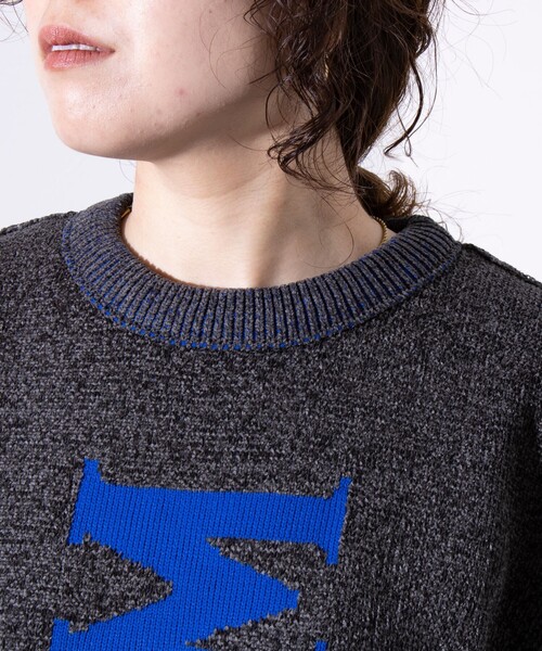 Franklin Climbing(フランクリンクライミング)の「【Franklin Climbing】CLIMロゴ クルーネック ニット ワンポイントロゴ(ニット/セーター・メンズ・オフホワイト/ネイビー/チャコールグレー・M/L)」の17枚目の写真