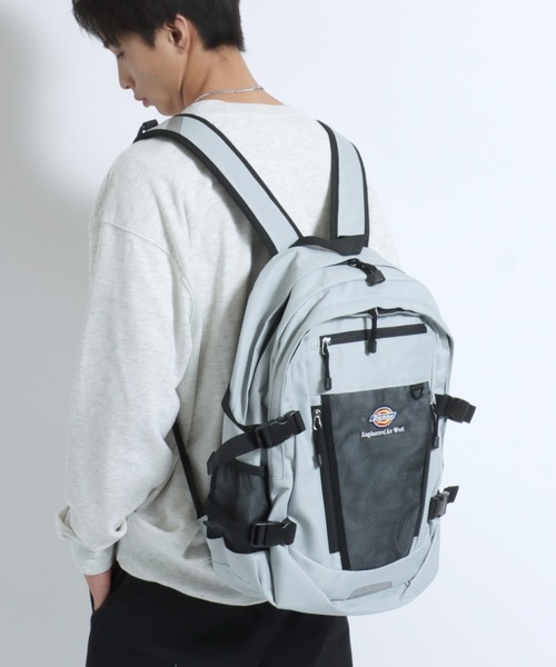 Dickies（ディッキーズ）の「Dickies（ディッキーズ）ブランドロゴワンポイント メッシュポケットバックパック/リュックサック メンズ レディース ユニセックス（バックパック/リュック・メンズ・グリーン系カモフラージュ/ブラック/ベージュ/グレー・FREE）」の13枚目の写真