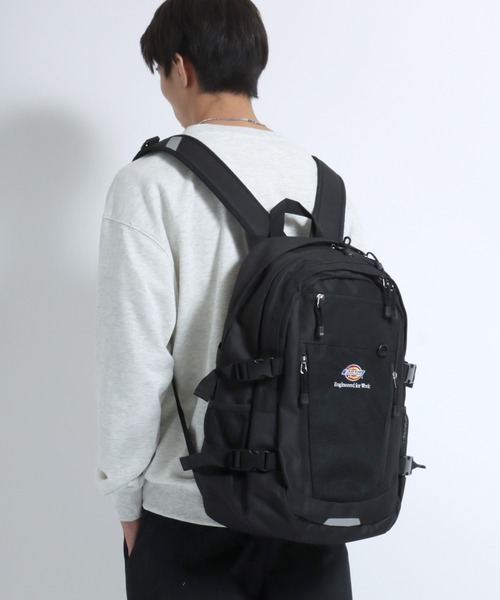 Dickies（ディッキーズ）の「Dickies（ディッキーズ）ブランドロゴワンポイント メッシュポケットバックパック/リュックサック メンズ レディース ユニセックス（バックパック/リュック・メンズ・グリーン系カモフラージュ/ブラック/ベージュ/グレー・FREE）」の7枚目の写真