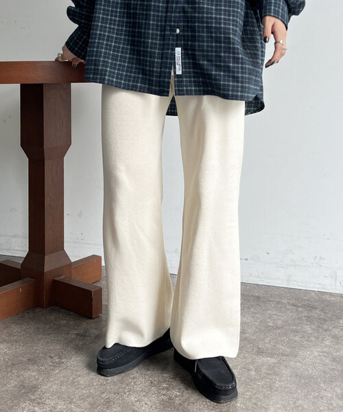 CPCM(シーピーシーエム)の「【マイナス3キロ見え!】リブニットイージーパンツ(その他パンツ・レディース・レッド/ブラウン/グリーン/アイボリー/ブラック/マスタード/グレー・SMALL/MEDIUM)」の11枚目の写真