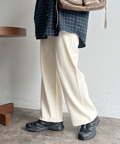 CPCM(シーピーシーエム)の「【マイナス3キロ見え!】リブニットイージーパンツ(その他パンツ・レディース・レッド/ブラウン/グリーン/アイボリー/ブラック/マスタード/グレー・SMALL/MEDIUM)」の12枚目の写真