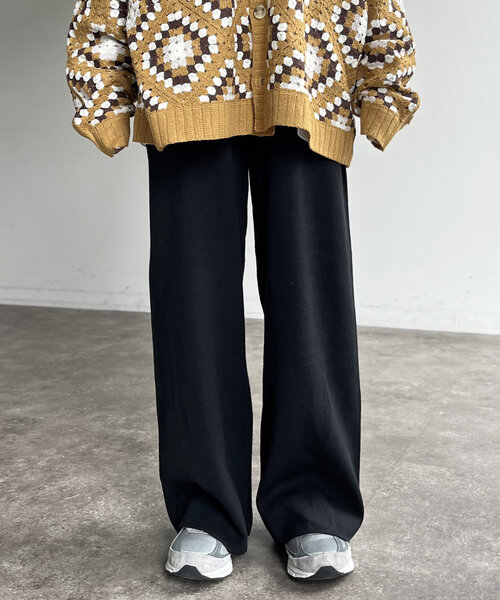 CPCM(シーピーシーエム)の「【マイナス3キロ見え!】リブニットイージーパンツ(その他パンツ・レディース・レッド/ブラウン/グリーン/アイボリー/ブラック/マスタード/グレー・SMALL/MEDIUM)」の21枚目の写真