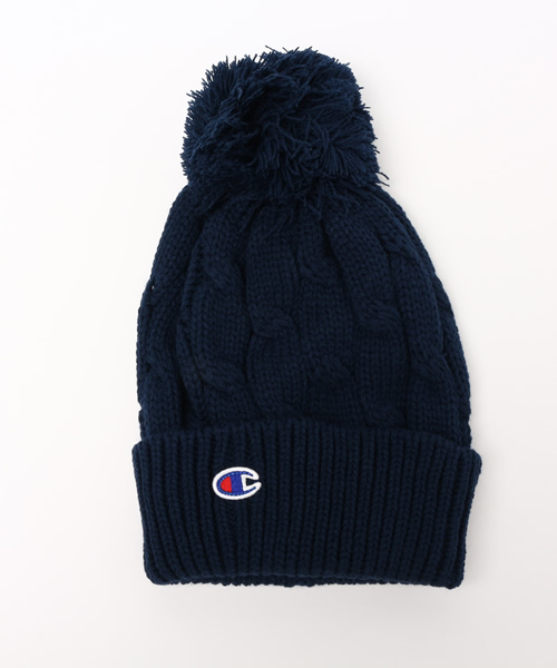Champion(チャンピオン)の「ユニセックス チャンピオン アクリル ポンポンビーニー Champion ACRYL PONPON BEANIE CAP CP150419(ニットキャップ/ビーニー・レディース・オフホワイト/ブラック/グレー/ブラウン/ベージュ/レッド/バーガンディー/ネイビー・ONE SIZE)」の6枚目の写真