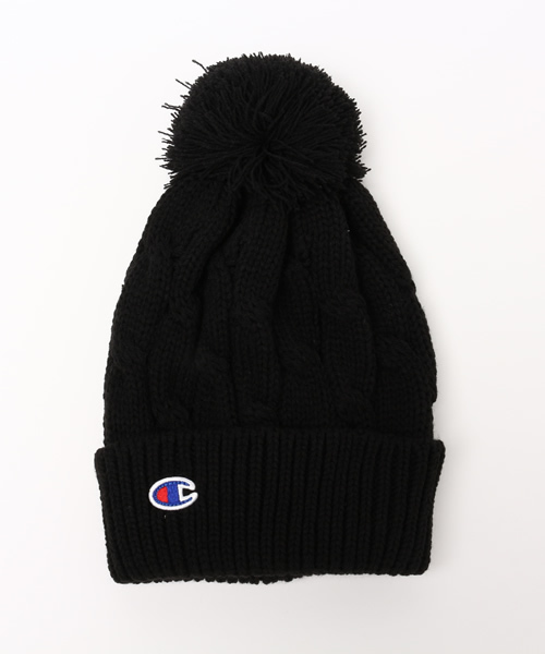Champion(チャンピオン)の「ユニセックス チャンピオン アクリル ポンポンビーニー Champion ACRYL PONPON BEANIE CAP CP150419(ニットキャップ/ビーニー・レディース・オフホワイト/ブラック/グレー/ブラウン/ベージュ/レッド/バーガンディー/ネイビー・ONE SIZE)」の1枚目の写真