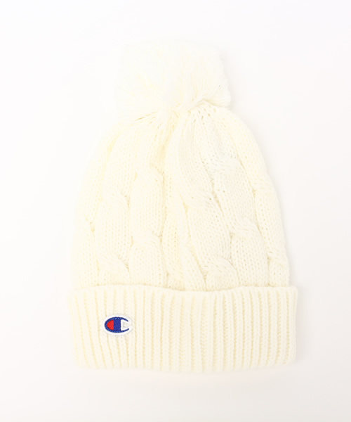 Champion(チャンピオン)の「ユニセックス チャンピオン アクリル ポンポンビーニー Champion ACRYL PONPON BEANIE CAP CP150419(ニットキャップ/ビーニー・レディース・オフホワイト/ブラック/グレー/ブラウン/ベージュ/レッド/バーガンディー/ネイビー・ONE SIZE)」の9枚目の写真