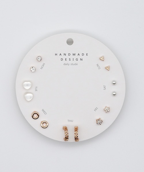 ciite'（シーテ）の「1 week ピアスセット / ピアス7セット（ピアス（両耳用）・レディース・シルバー/ゴールド・FREE）」の6枚目の写真