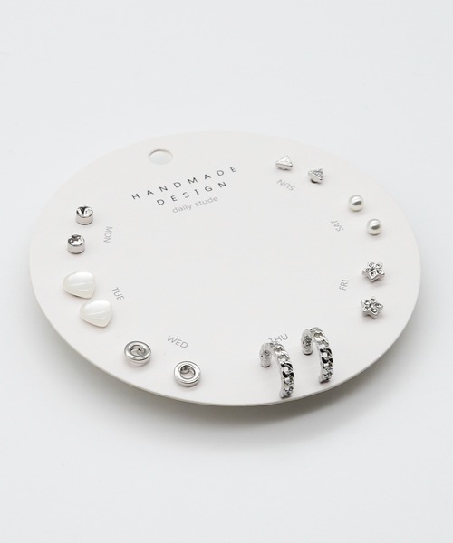 ciite'（シーテ）の「1 week ピアスセット / ピアス7セット（ピアス（両耳用）・レディース・シルバー/ゴールド・FREE）」の5枚目の写真