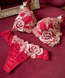 Due Perle（ドゥペルル）の「【しっかり美胸ブラ】すっきりブラ！デザイン豊富！ワイヤーブラだからこその横からぎゅっと胸を集めて脇をスッキリさせ集めて寄せてくれるブラジャー＆Tバックセット（ブラ&ショーツ）」