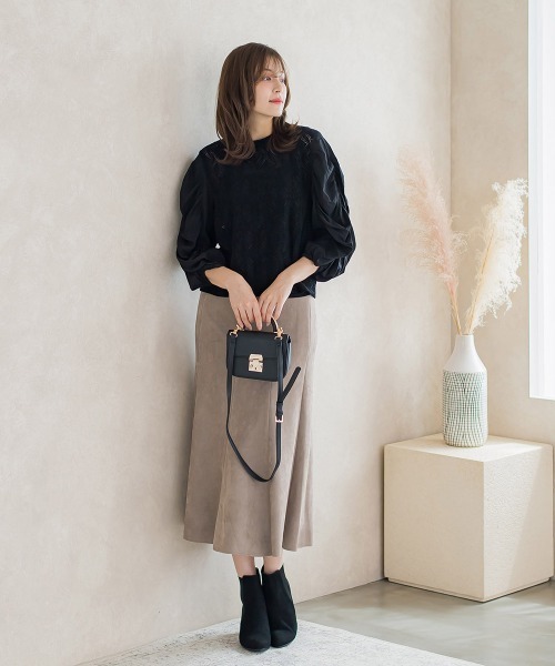 【セール】起毛カットレース七分袖カットソー≪手洗い可能≫（Tシャツ/カットソー）｜ketty（ケティ）