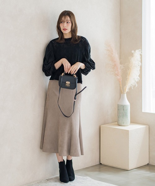 【セール】起毛カットレース七分袖カットソー≪手洗い可能≫（Tシャツ/カットソー）｜ketty（ケティ）