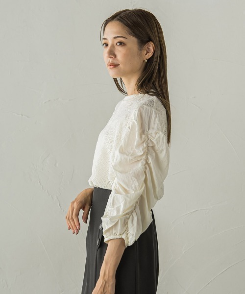 【セール】起毛カットレース七分袖カットソー≪手洗い可能≫（Tシャツ/カットソー）｜ketty（ケティ）