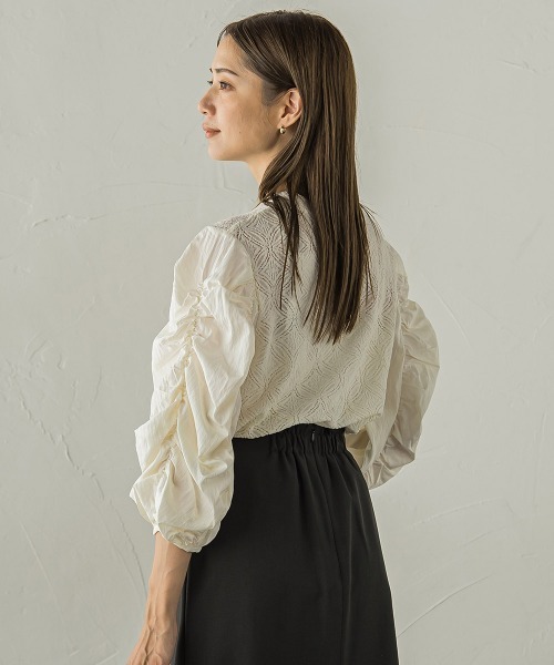 【セール】起毛カットレース七分袖カットソー≪手洗い可能≫（Tシャツ/カットソー）｜ketty（ケティ）