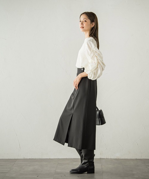 【セール】起毛カットレース七分袖カットソー≪手洗い可能≫（Tシャツ/カットソー）｜ketty（ケティ）