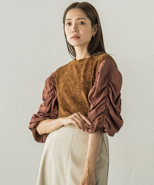 【セール】起毛カットレース七分袖カットソー≪手洗い可能≫（Tシャツ/カットソー）｜ketty（ケティ）