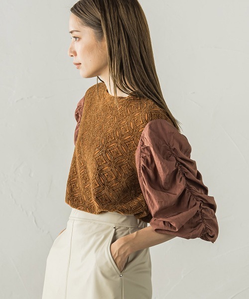 【セール】起毛カットレース七分袖カットソー≪手洗い可能≫（Tシャツ/カットソー）｜ketty（ケティ）