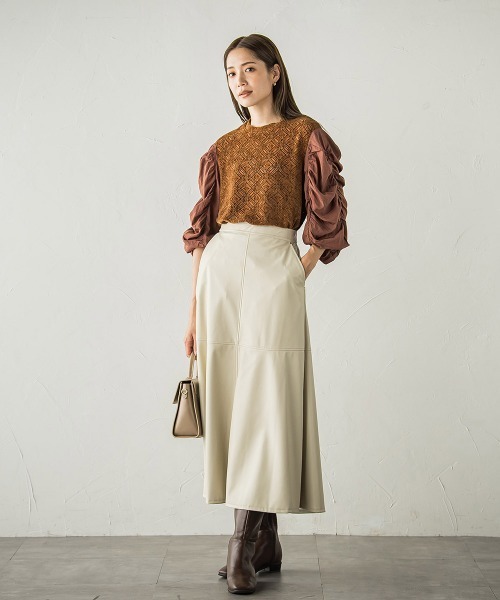 【セール】起毛カットレース七分袖カットソー≪手洗い可能≫（Tシャツ/カットソー）｜ketty（ケティ）