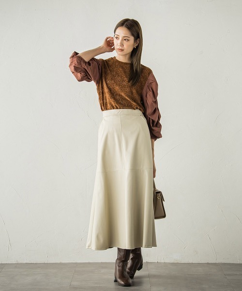 【セール】起毛カットレース七分袖カットソー≪手洗い可能≫（Tシャツ/カットソー）｜ketty（ケティ）