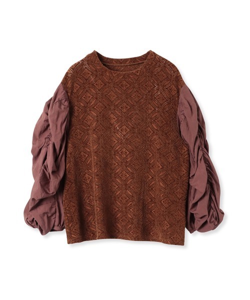 【セール】起毛カットレース七分袖カットソー≪手洗い可能≫（Tシャツ/カットソー）｜ketty（ケティ）