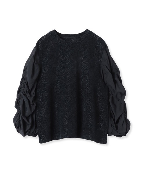 【セール】起毛カットレース七分袖カットソー≪手洗い可能≫（Tシャツ/カットソー）｜ketty（ケティ）