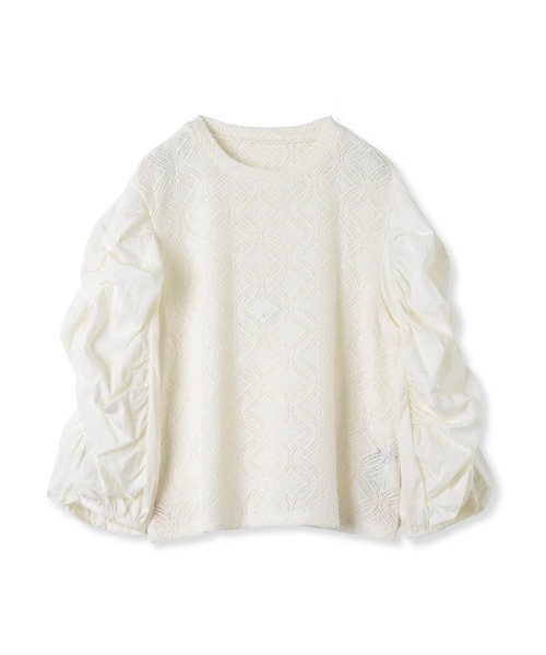 【セール】起毛カットレース七分袖カットソー≪手洗い可能≫（Tシャツ/カットソー）｜ketty（ケティ）