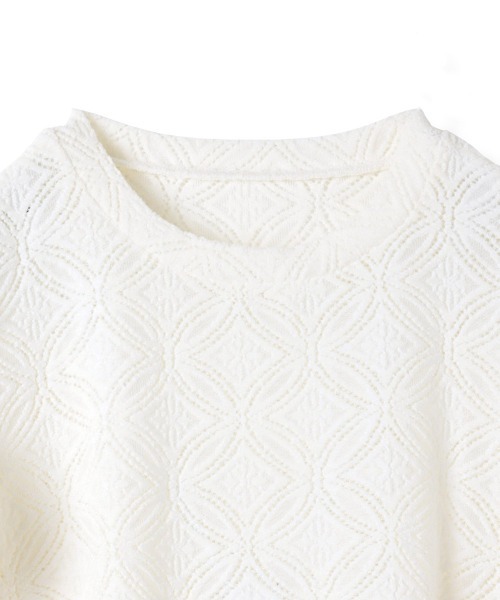 【セール】起毛カットレース七分袖カットソー≪手洗い可能≫（Tシャツ/カットソー）｜ketty（ケティ）