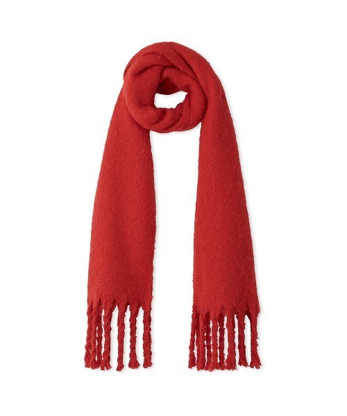 Mila Owen（ミラオーウェン）の「ツイストフリンジストール（ストール/ショール・レディース・チェック/レッド/アイボリー・FREE）」の6枚目の写真