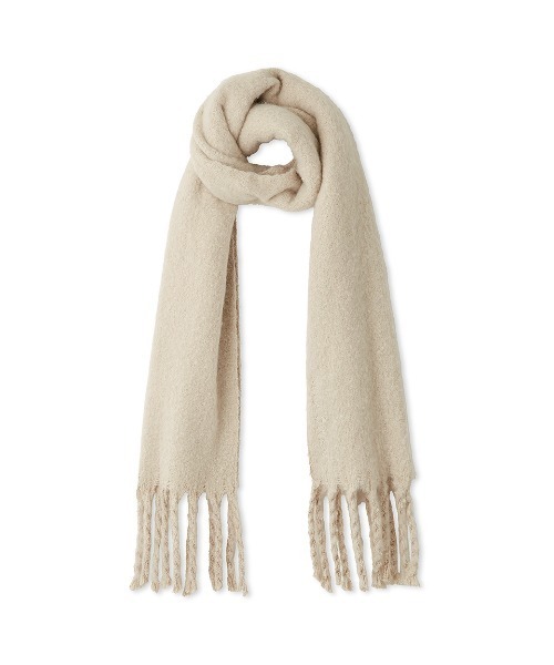 Mila Owen（ミラオーウェン）の「ツイストフリンジストール（ストール/ショール・レディース・チェック/レッド/アイボリー・FREE）」の8枚目の写真