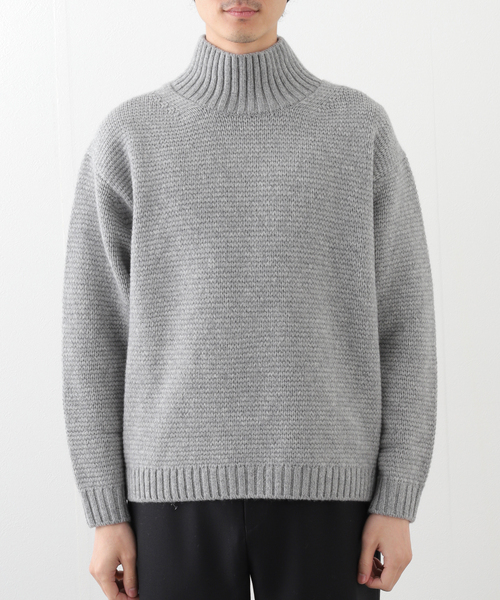 セール】ATON(エイトン) LAMBS WOOL HIGHNECK SWEATER KRAGCW0403