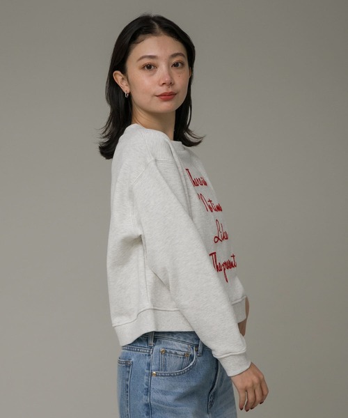 URBAN RESEARCH Sonny Label（アーバンリサーチサニーレーベル）の「裏起毛モール刺繍プルオーバー（スウェット・レディース・アイボリー/オートミール/ネイビー・FREE）」の15枚目の写真