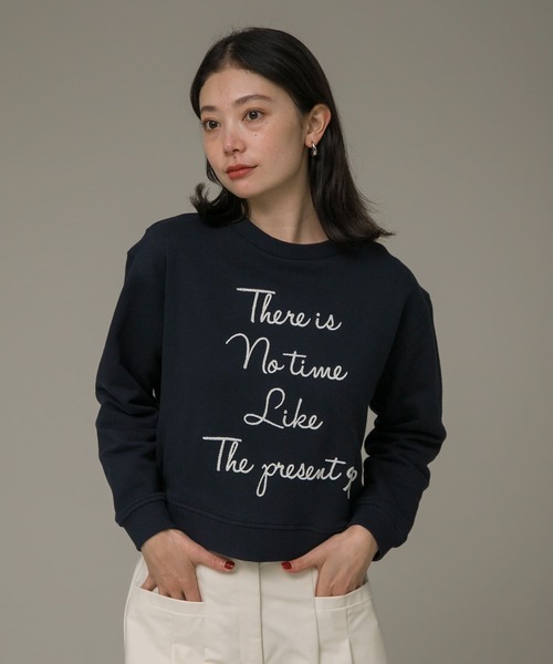 URBAN RESEARCH Sonny Label（アーバンリサーチサニーレーベル）の「裏起毛モール刺繍プルオーバー（スウェット・レディース・アイボリー/オートミール/ネイビー・FREE）」の21枚目の写真