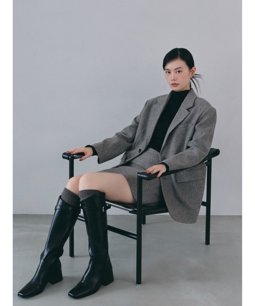 未使用 フレイアイディー ロングブーツ 36 ブラック FRAY I.D FRAY I.D（フレイアイディー）の「ロングブーツ（ブーツ）」 - WEAR