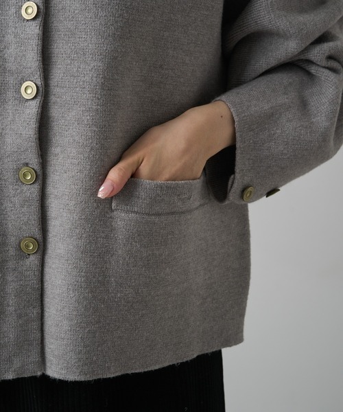 PUAL CE CIN（ピュアルセシン）の「ミラノリブニットカーディガン（カーディガン/ボレロ・レディース・ブラウン/ブラック/グレー系その他・FREE）」の13枚目の写真