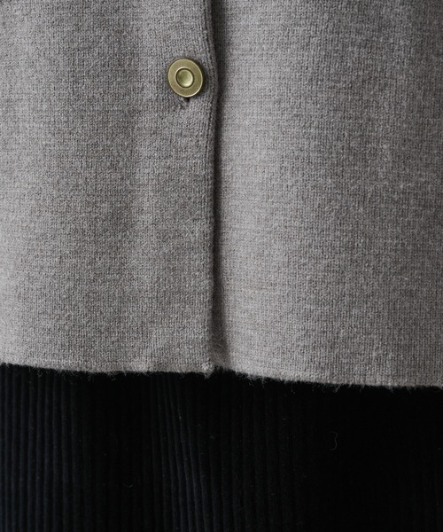PUAL CE CIN（ピュアルセシン）の「ミラノリブニットカーディガン（カーディガン/ボレロ・レディース・ブラウン/ブラック/グレー系その他・FREE）」の14枚目の写真