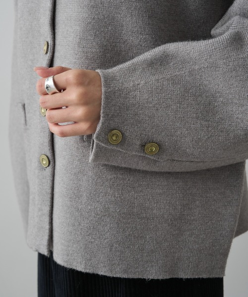 PUAL CE CIN（ピュアルセシン）の「ミラノリブニットカーディガン（カーディガン/ボレロ・レディース・ブラウン/ブラック/グレー系その他・FREE）」の15枚目の写真